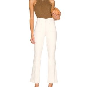 MOTHER White Ankle Flare Jean Revolve